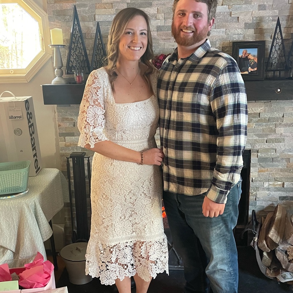 BB Dakota white lace dress